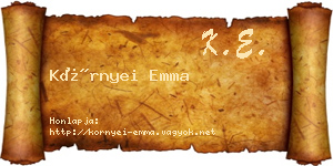 Környei Emma névjegykártya